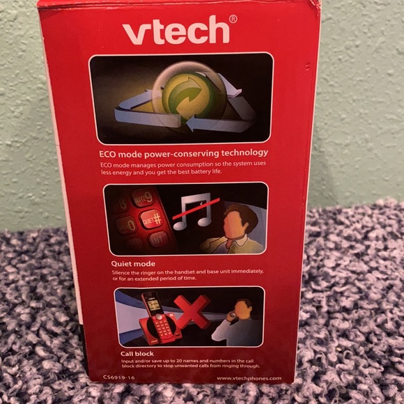 Vtech cordless phone system.  Used in box.  Excellent condition. - Picture 2 of 4